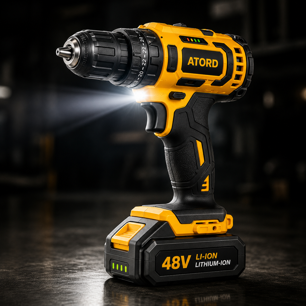 🔥Taladro Inalámbrico 48V + 2 Baterías + Maleta Profesional