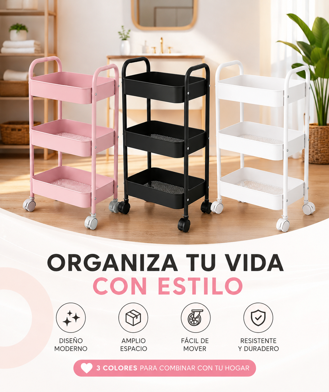✨ Convierte cualquier espacio de tu hogar en un lugar más organizado, práctico y elegante.