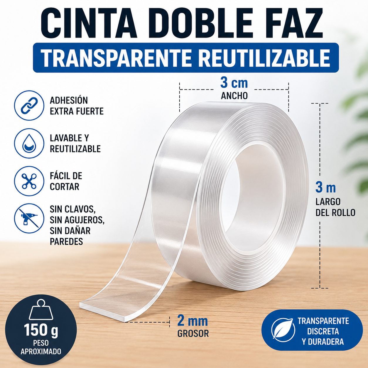 💥 ¡La cinta que reemplaza clavos, tornillos y complicaciones!