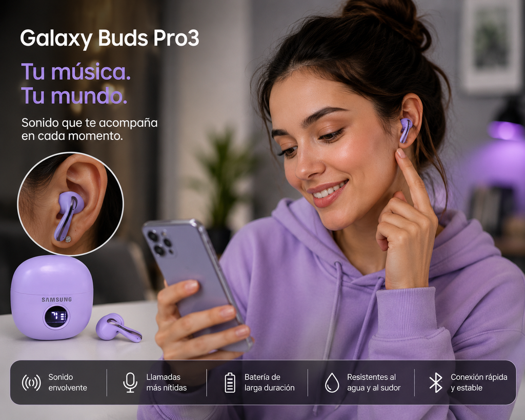🎧 Galaxy Buds Pro 3– Tecnología Avanzada